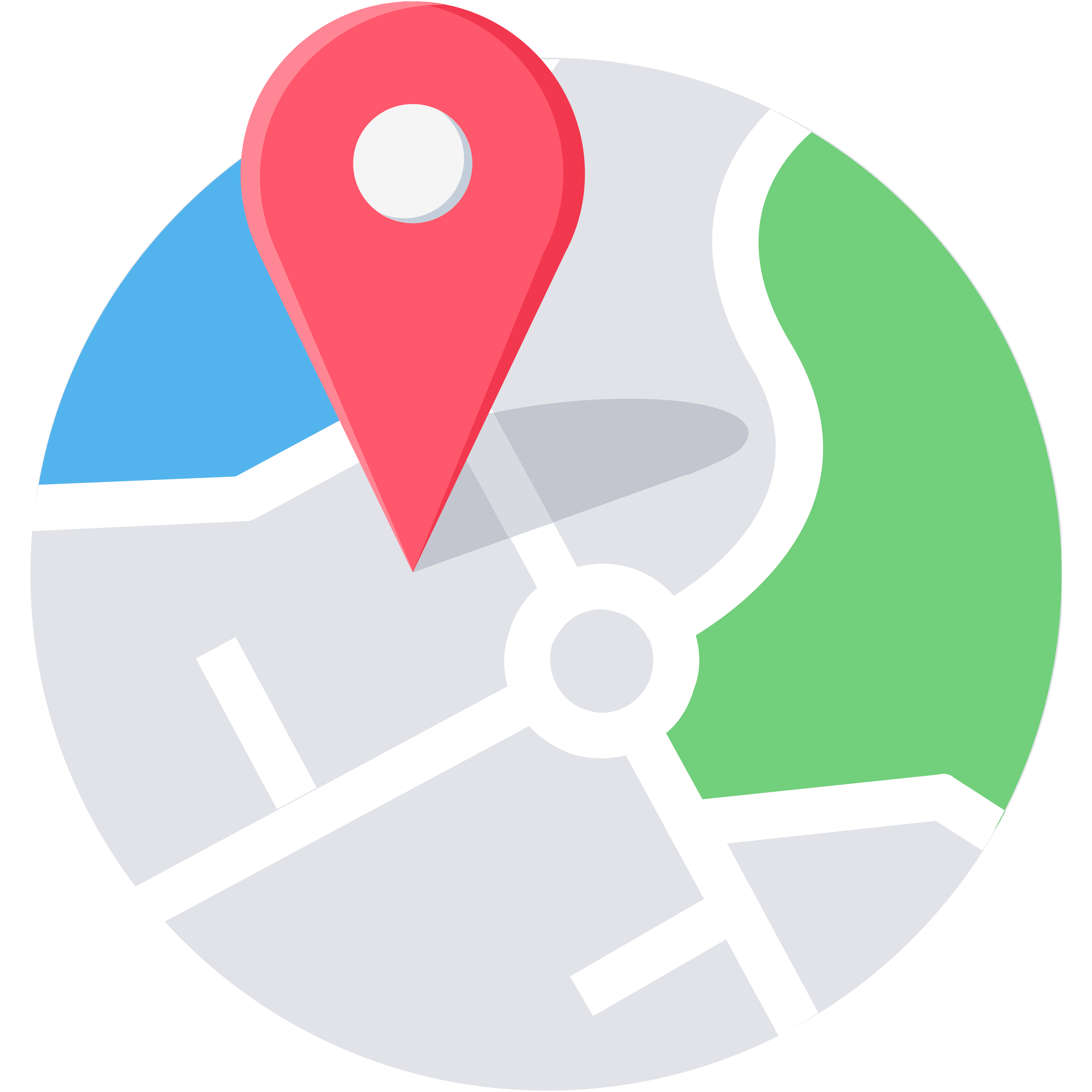 Map and pin icon